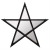 Lustro Pentagram w Czarnej Ramie